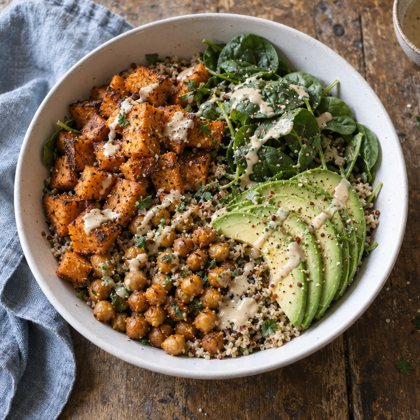 Roasted Sweet Potato and Chickpea Bowls